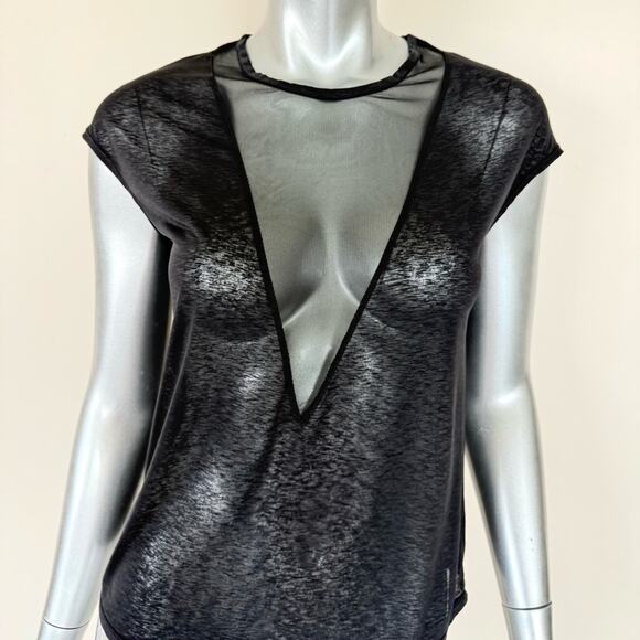 ALO Yoga women black sheer top size S - Picture 2 of 6